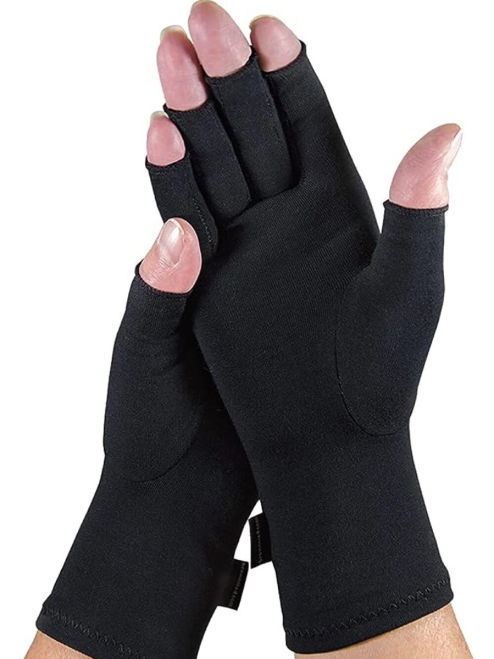 Compression Arthritis Gloves Fingerless Support Joint Pain Circulation Compress